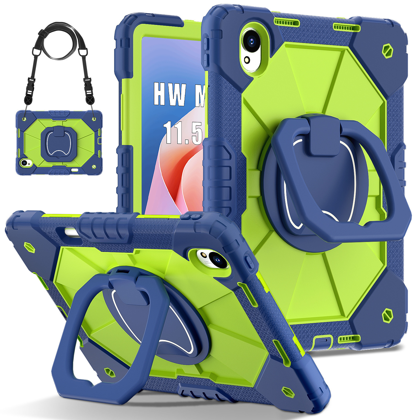 azul marino amarillo verde -para huawei matepad 11.5s