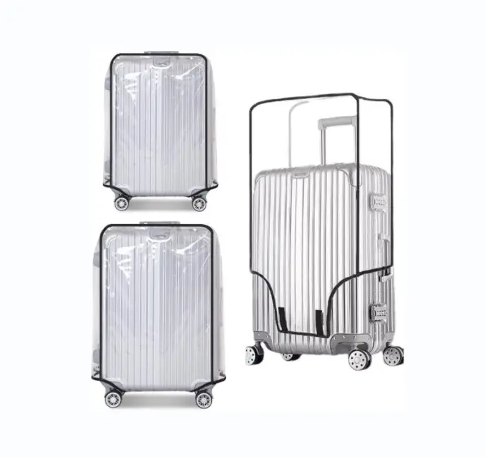 Copertura per valigia trasparente impermeabile protezione per bagagli in PVC trasparente custodia per valigia da viaggio antipolvere