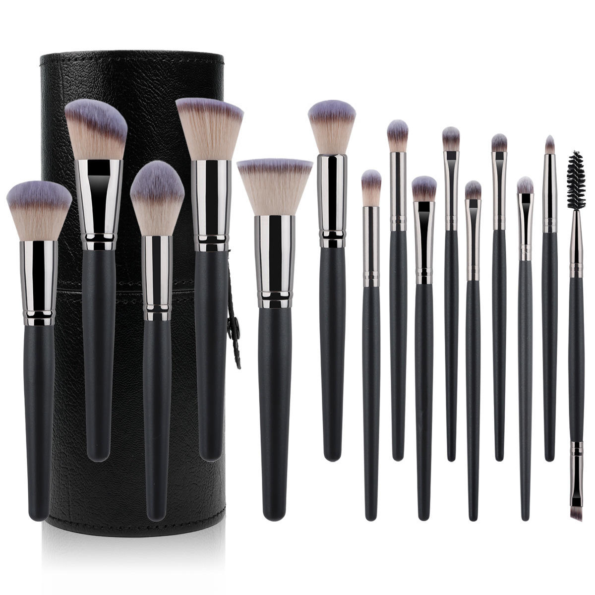 ชุดแปรงแต่งหน้า + ถังกลม