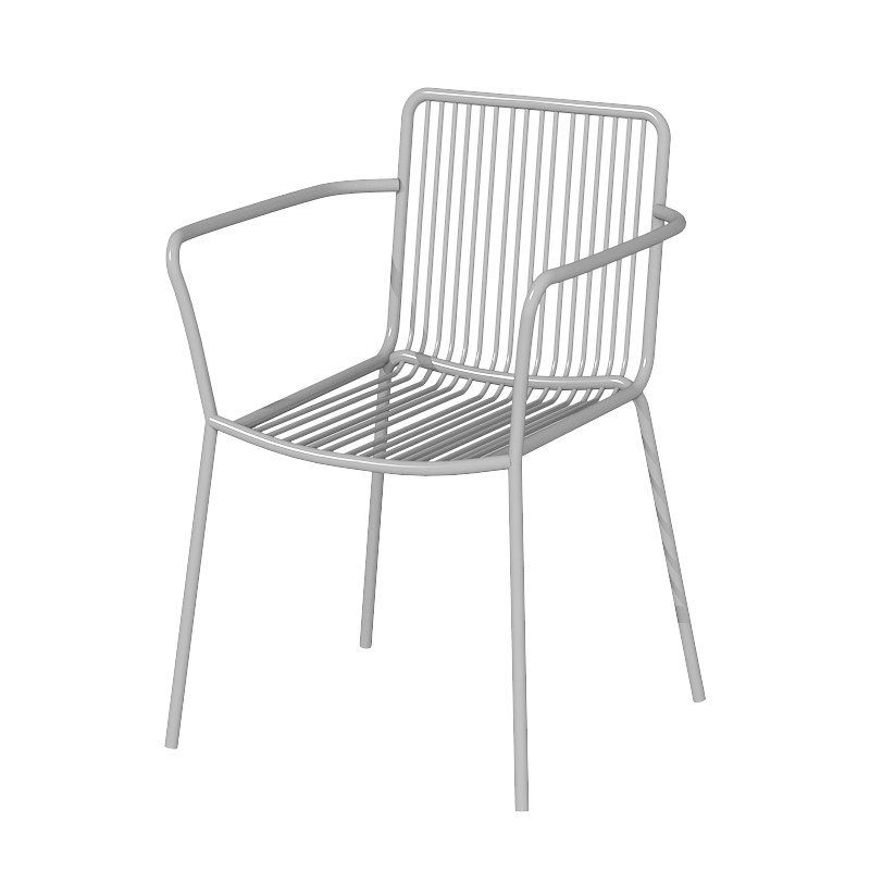 Chaise blanche - 2 cheveux