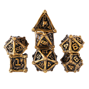 D & d Metal zar seti DND RPG oyunu 7 adet Polyhedral Metal zar seti masa oyunu Dnd zar seti - Product Image 4