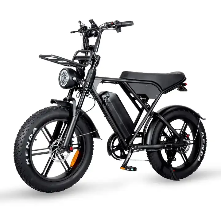 Bicicleta eléctrica OUXI H9 para adultos, bicicleta de montaña eléctrica con suspensión completa, 48V, 15ah, 750W, todoterreno, 20 pulgadas, neumático ancho, mejorada
