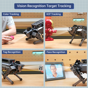 Hiwonder ROSPug cuadrúpedo Robot perro Python programación robótica educativa Kits alimentados por Jetson Nano AI Robot Dog