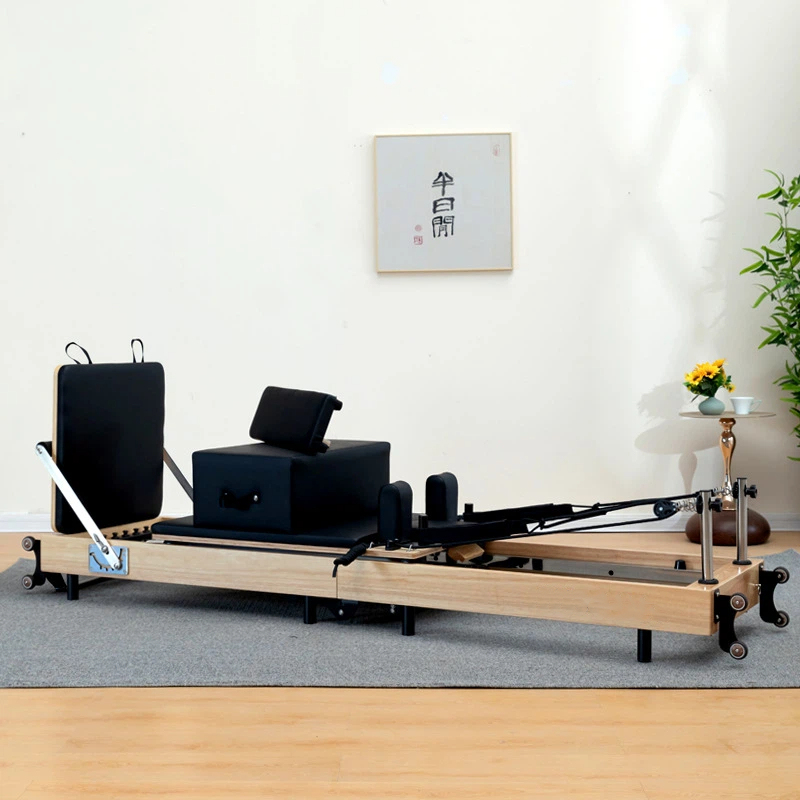 Oak nylon leg folding core bed black