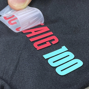エコカスタムアイアンオンラベル2D 3Dパッチビニール熱転写シリコーンロゴTシャツ用 - Product Image 5