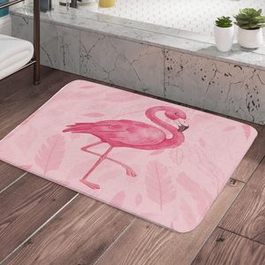 Schattige Flamingo Moderne Kunst Boho Badmat 17X29 Inch Roze Badkamer Tapijten Super Absorberend Zacht Flanellen Flamingo <span class=keywords><strong>Tp</strong></span> Patroon - Product Image 3