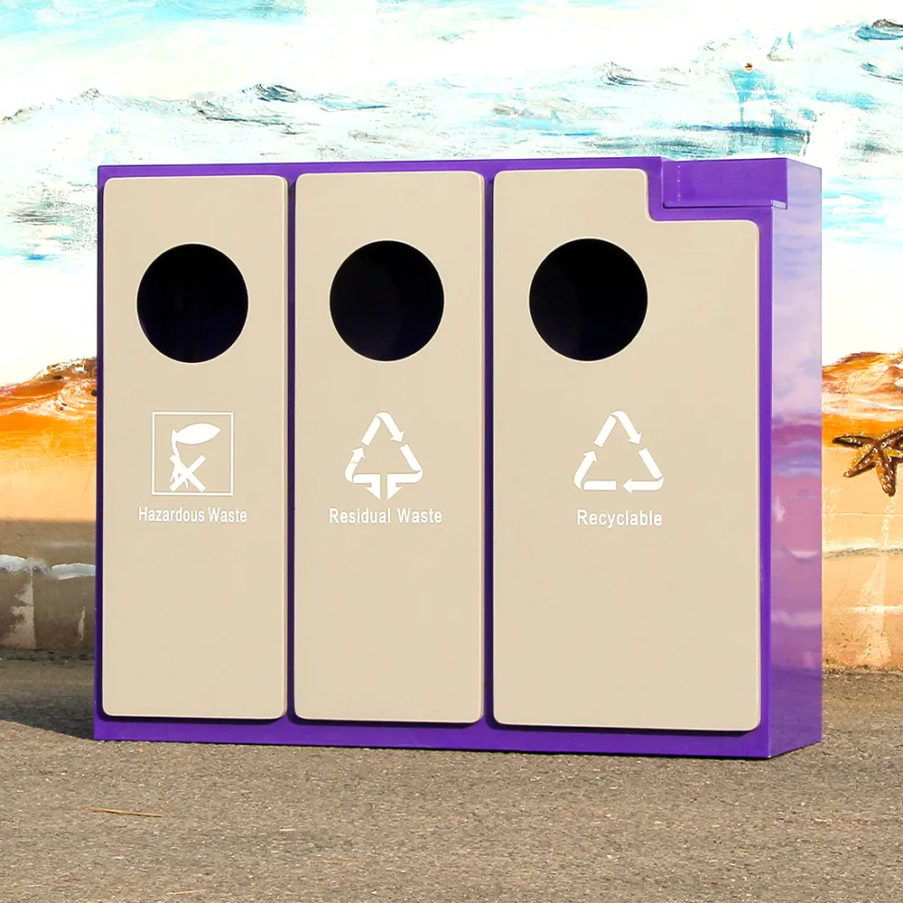 MARTES KR02 Ambiente-friendly Garbage Sorting Bin Público Reciclagem Trash Bin logotipo personalizado e cor classificada Lixo Bin