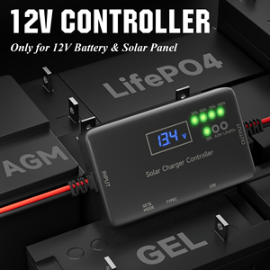 12V 20A Solar laderegler mit 12V Typ C USB-Ausgang für Solarmodule Gel AGM LiFePO4-Batterien-Solar bezogene Produkte