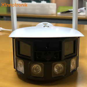 Innotronik 4MP双镜头2路音频智能人工智能闭路电视摄像机180度宽天使彩色夜视子弹摄像机H.265 - Product Image 5