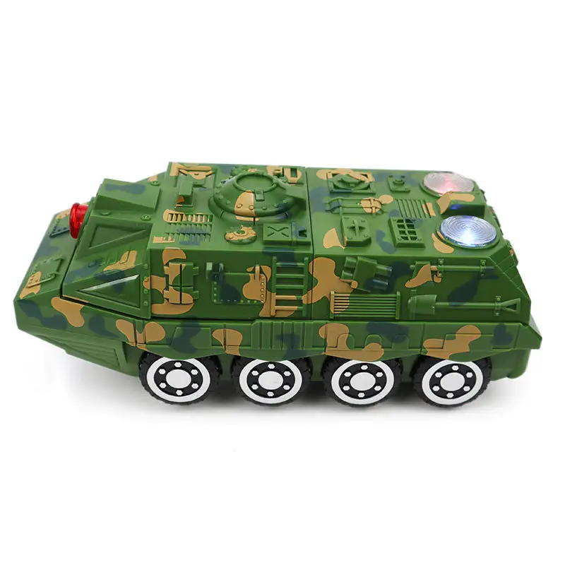 Nuevo vehículo militar eléctrico, deformación universal, luz, música, coche blindado, tanque del ejército, juguete