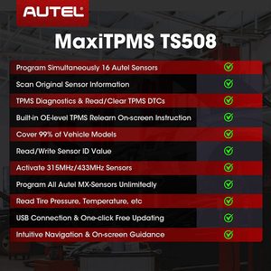 Spedizione gratuita MaxiTPMS t508 TPMS strumento MX sensori programmatore Auto OBD2 strumento di diagnostica automatica TS508K lettore di codici - Product Image 3