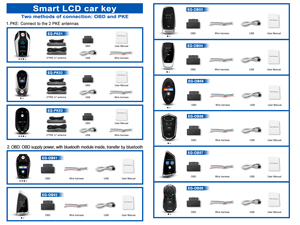 PKE Keyless <strong>Push</strong> <strong>Button</strong> <strong>Start</strong> Screen Touch LCD <strong>Smart</strong> <strong>Key</strong> for BMW for Toyota Car for Mazda - Product Image 3