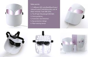 Custom Infrared 7 Color <strong>Led</strong> Face Mask Voice Control Facial <strong>Led</strong> Light and <strong>Infra</strong> Red Therapy Beauty Face Mask - Product Image 4