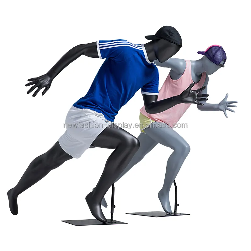 Venta al por mayor maniquí deportivo músculo hombre Maniquí cuerpo completo hombre mujer culturista modelo de correr para ropa deportiva