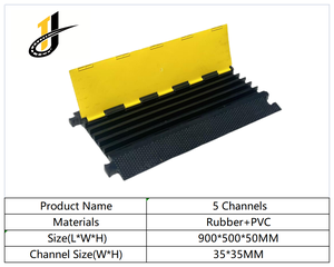 PVC kauçuk karayolu güvenliği kablo rampası koruyucu - Product Image 4