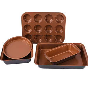 Non-stick 5 PCS Bakeware Set Muffin Loaf Square Sheet Round Pan Bakeware Set for Kitchen - Product Image 2