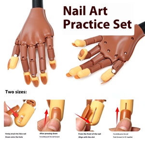 Cross-Biên Giới Mới Móng Tay Nghệ Thuật Thực Hành Tay Thao Tác Nhựa Hấp Thụ Từ Mô Hình Tay Mô Hình Móng Tay Mảnh Khớp Tay - Product Image 2