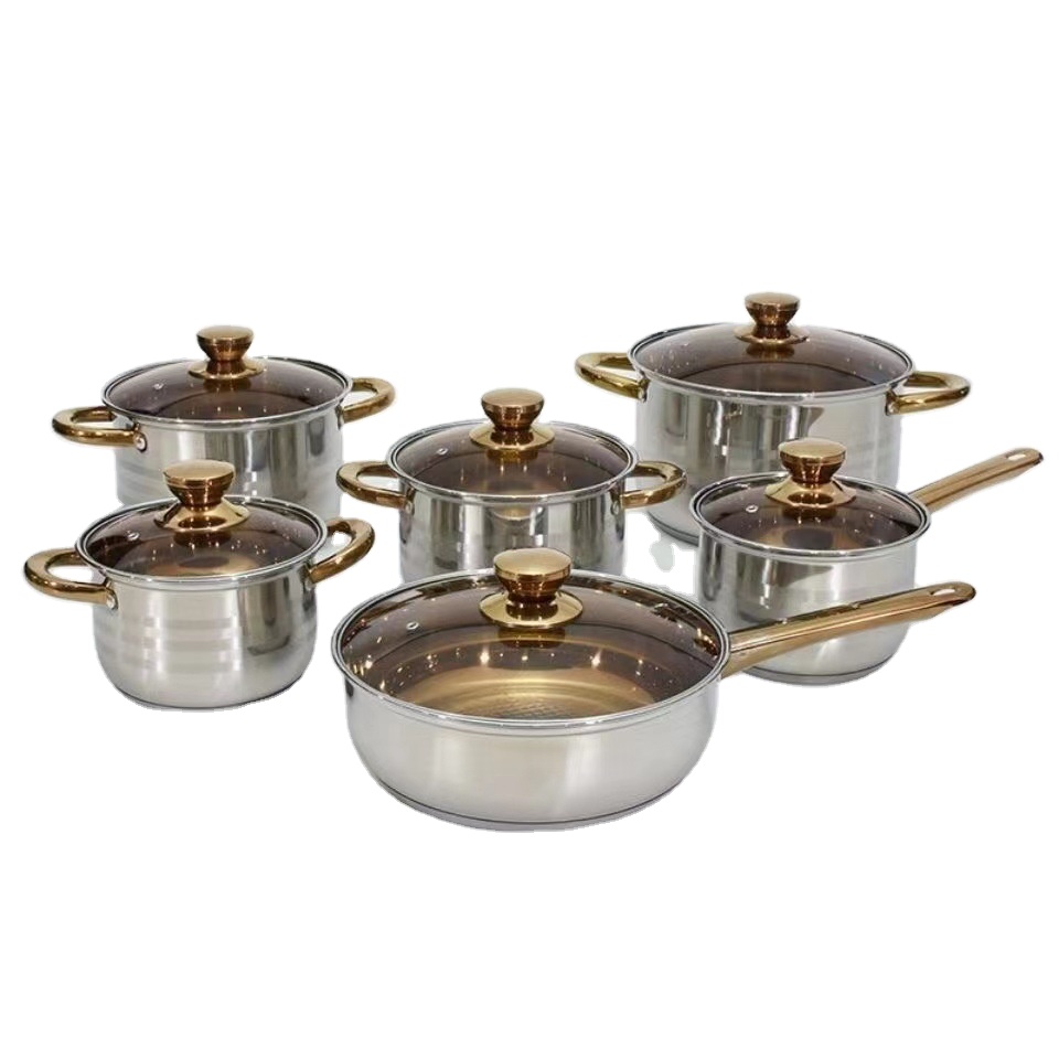 6 casseroles et 6 couvercles