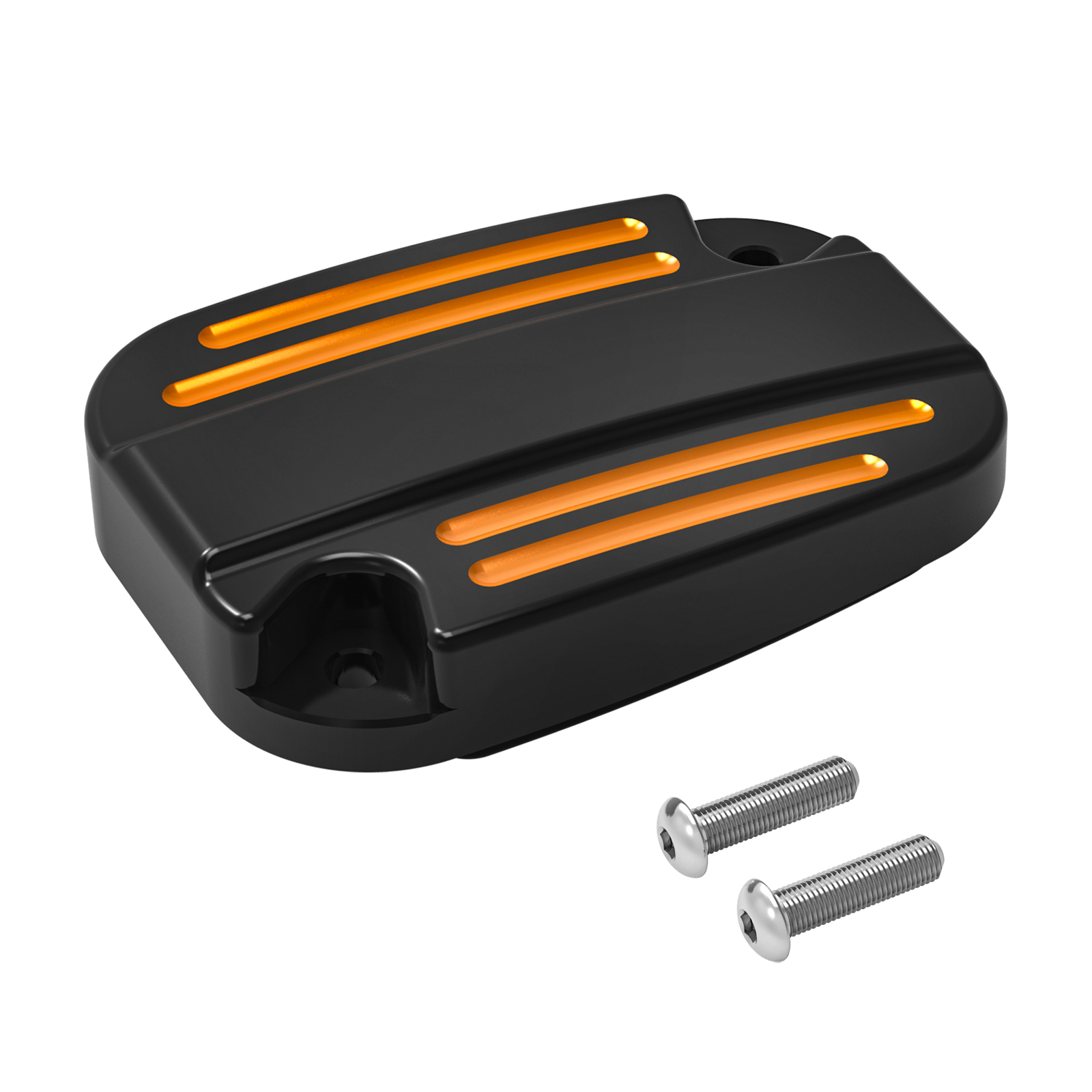 Noir avec bordure orange