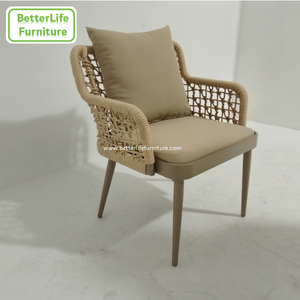 Aluminum Outdoor Dining Table Metal Garden Dining Table Chair and Dining Table Set <strong>Patio</strong> with <strong>Round</strong> Artificial Rattan Chair - Product Image 3