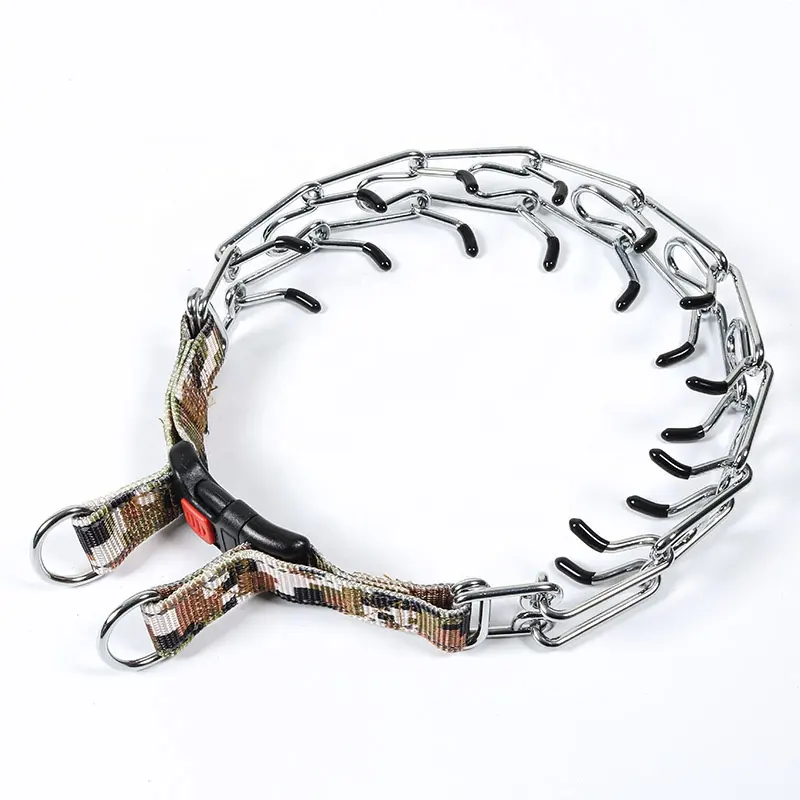 Großhandel anti-rupfender Hundehalsband Metall Stahl Prong Choke Pinch Chain langlebiger Hundetrainingshalsband