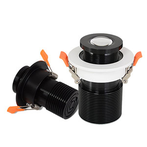 Scoop düz 180 lümen/watt fikstür 12v 7w yuvarlak gömme Gimbal güçlendirme Led bahar klip için alüminyum pres döküm kare Downlight - Product Image 1