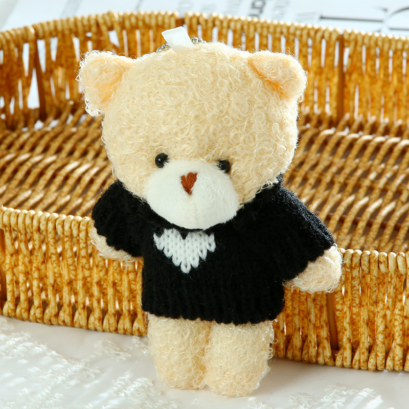2 pulls ours en peluche en velours-13cm