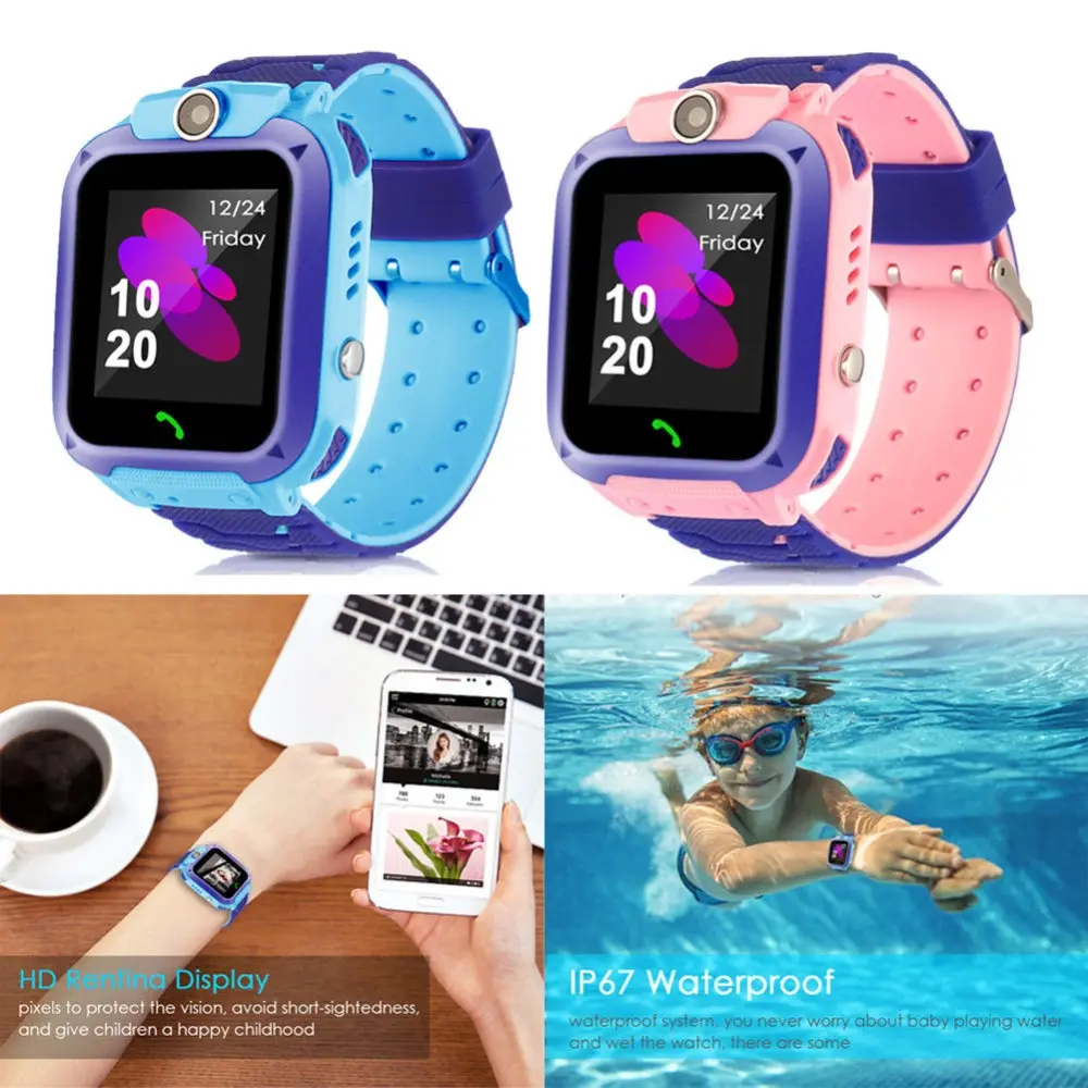 Regalo per bambini Smart Watch per ragazze SOS Phone mobile Watch relogio kids smart watch con Sim Card Photo Waterproof IP67