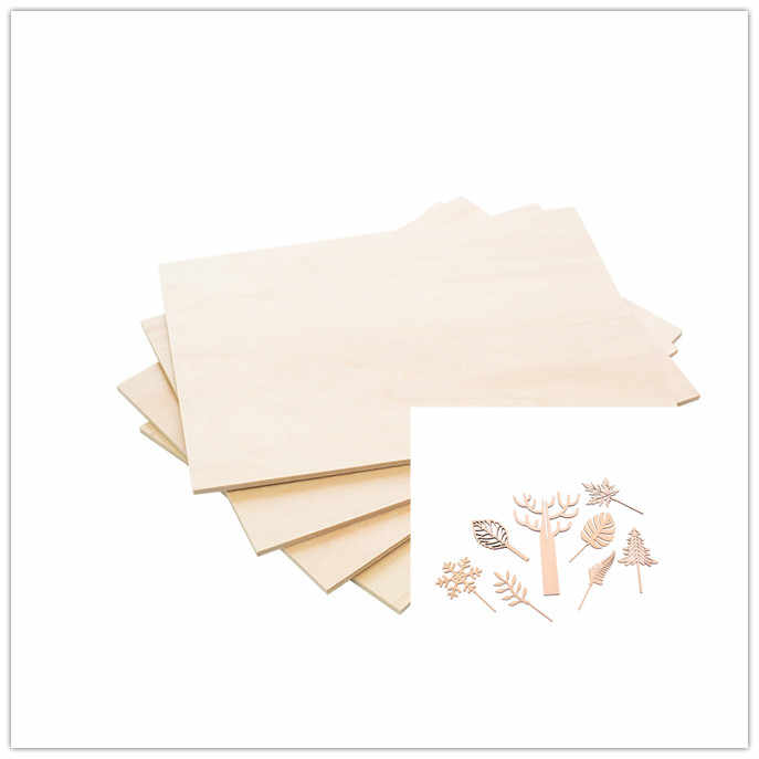DIE 1.5mm-30mm Birch/Poplar/ Basswood Sheets Basswood Laser Cutting Plywood Sheets