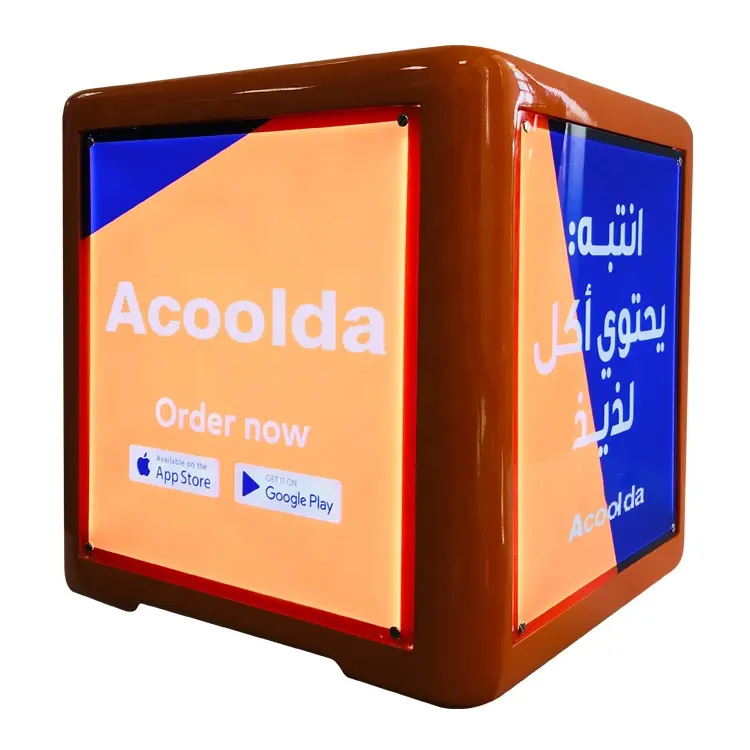 Boîte de livraison en plastique FRP LED gardant les aliments chauds et froids Isolation thermique Cooler Box Food Box