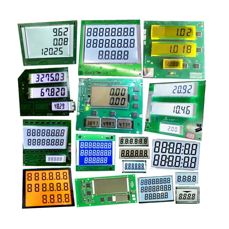 Papan Display Digit Kustom Dispenser Bahan Bakar Tujuh 7 Segmen Modul Display LCD Tampilan LCD Kustom untuk Dispenser Bahan Bakar Gilbarco