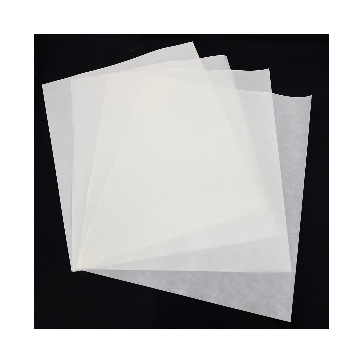 Revestimiento de silicona de un solo lado, hojas de papel de vidrio blanco, 58gsm, 78gsm, 80gsm, 100gsm, 120gsm