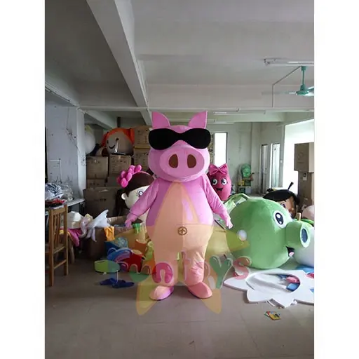 Funtoys Lovely Pink Pig mascota disfraz adulto Animal personaje de dibujos animados para fiesta publicidad en venta