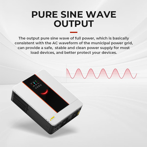 Inversor de controlador solar híbrido de 1.5KW con salida de entrada de CA, comunicación WiFi de onda sinusoidal pura de 48V CC individual y dividida para uso doméstico