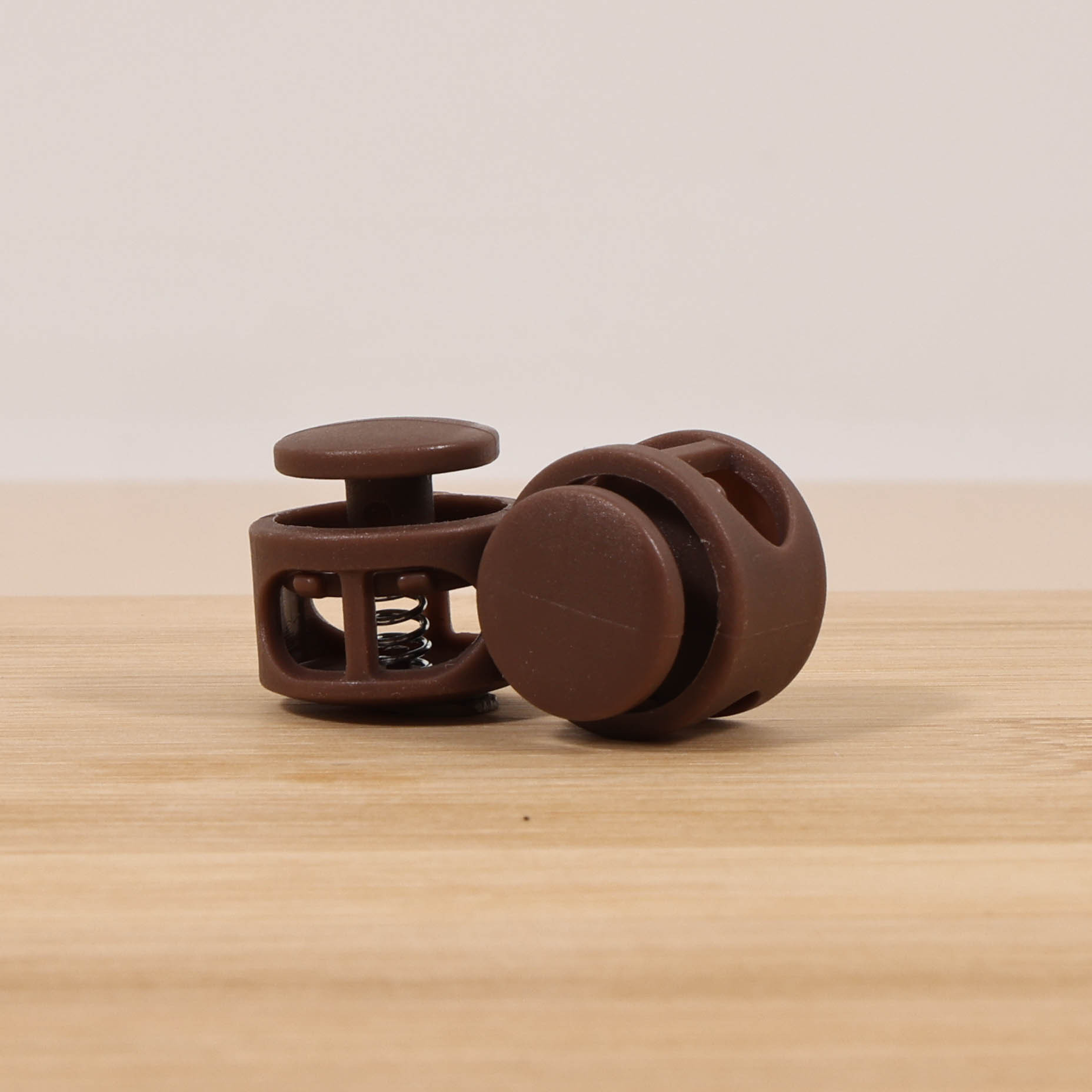 Marron foncé 17mm - 17mm - rond - couleur café foncé