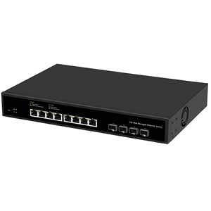 Sunsoont 4*10G SFP-Netzwerk-Switch mit RJ45 8*10G SNMP QoS-Funktionen für den Büro einsatz - Product Image 1