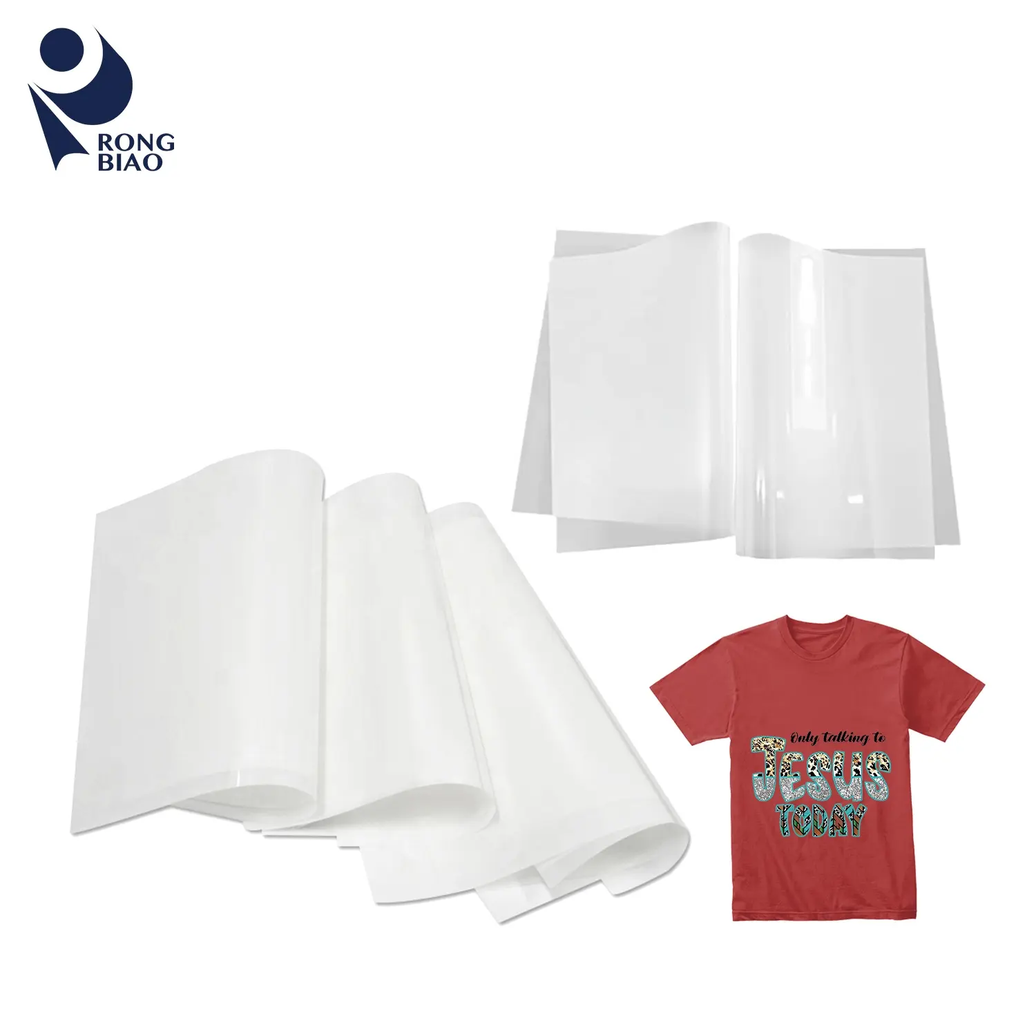 Bonne qualité Double Mat A4 taille Hot Peeling T-shirt impression transfert de chaleur Pet Dtf Film