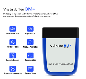 VLINKER BM+ V2.2 Version <strong>BLE</strong> 4.0 Car Diagnostic Scanner Support <strong>Android</strong> and IOS - Product Image 3