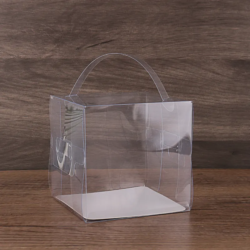 Cajas transparentes portátiles para Tartas, caja de plástico transparente para decoración de pasteles y repostería, venta al por mayor, 3 pulgadas, bajo pedido mínimo