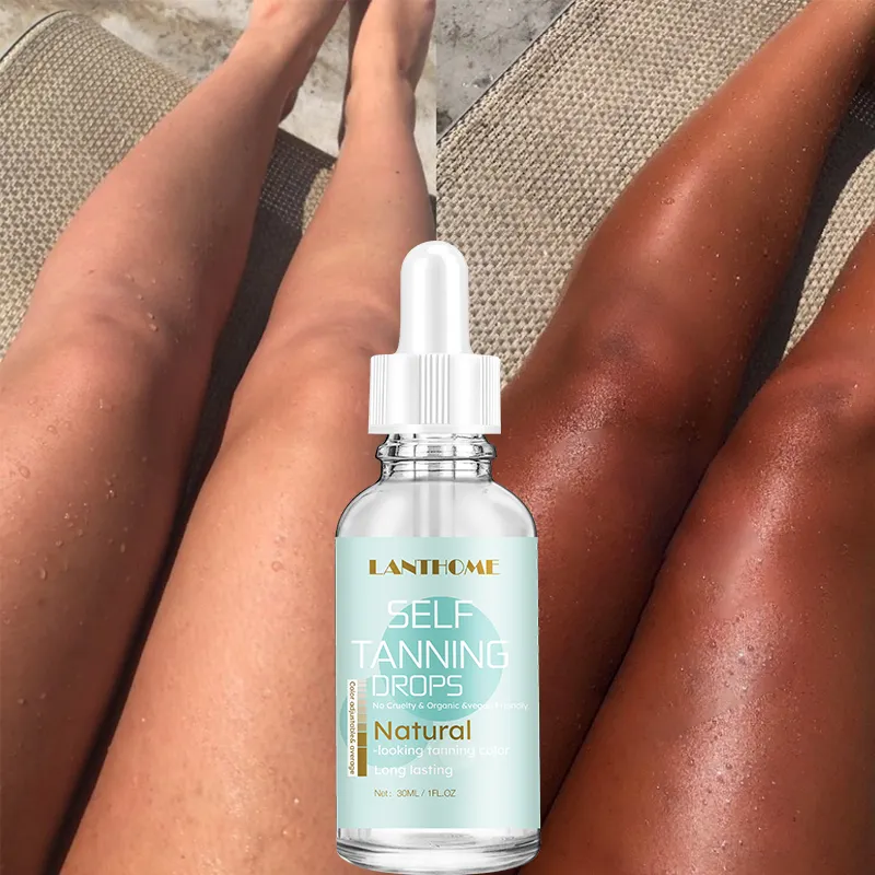 Private Label Self Tanner Natural Sunless Tanning Lotion for Bronzing and Golden Tan Medium or Dark Gradual Tan for Body Face