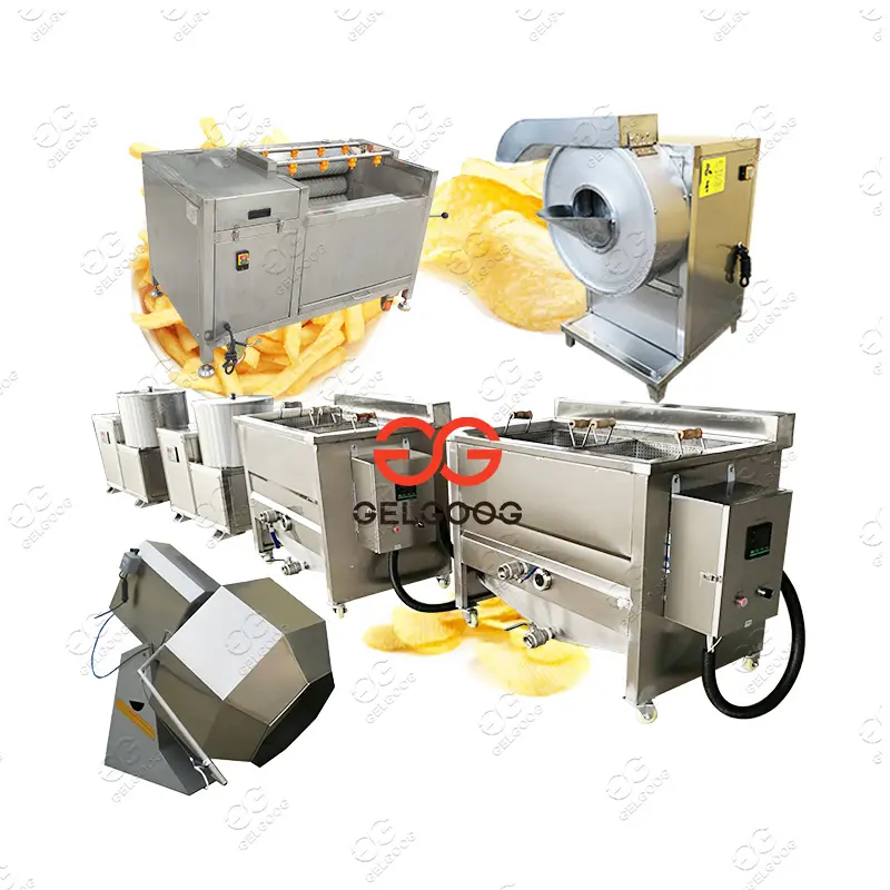 Prix industriel À Petite Échelle Semi Automatique Surgelés Frites Friteuse Faisant La Ligne De Production Machine De Pommes De terre À Vendre