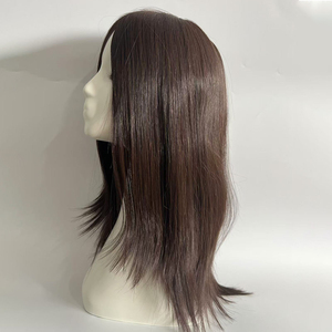 Alopesi hastaları için silikon tıbbi tam el tutkalsız insan saçı el-bağlı tıbbi peruk - Product Image 2