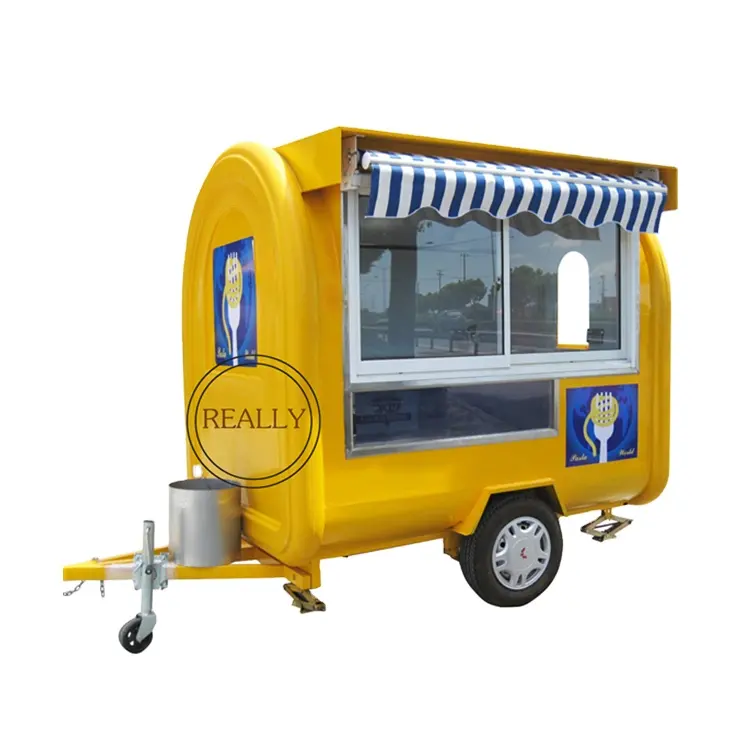 Remolque de carro de comida móvil, para venta, Tienda Móvil, OEM, 200CM de largo