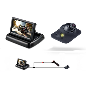 <strong>Reverse</strong> Assist With Waterproof and Night Vision Camera 4.3inch Foldable TFT <strong>LCD</strong> Monitor Backup Camera Rearview Monitor <strong>System</strong> - Product Image 1