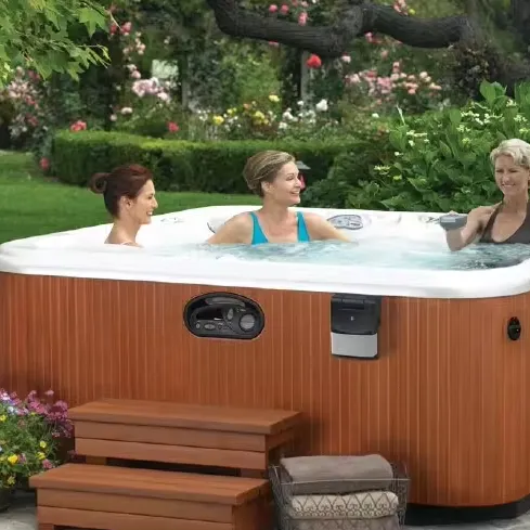 Nova chegada sistema inteligente de massagem balboa spa de luxo 6 pessoas piscina ao ar livre banheiras de massagem de spa de molas termais