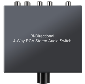4 Way Bi-Directional RCA Stereo <strong>Audio</strong> <strong>Switch</strong> 1 in 4 Out or 4 in 1 Out L/R Jack Sound Channel RCA <strong>Audio</strong> Switcher Selector - Product Image 4