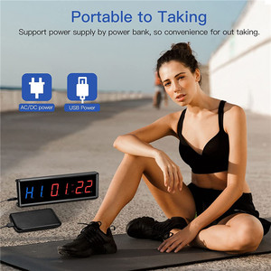 Big Digital Gym Wanduhr Fernbedienung Gym LED Intervall Fitness Countdown Timer Home Mit Magnet für Übung - Product Image 4