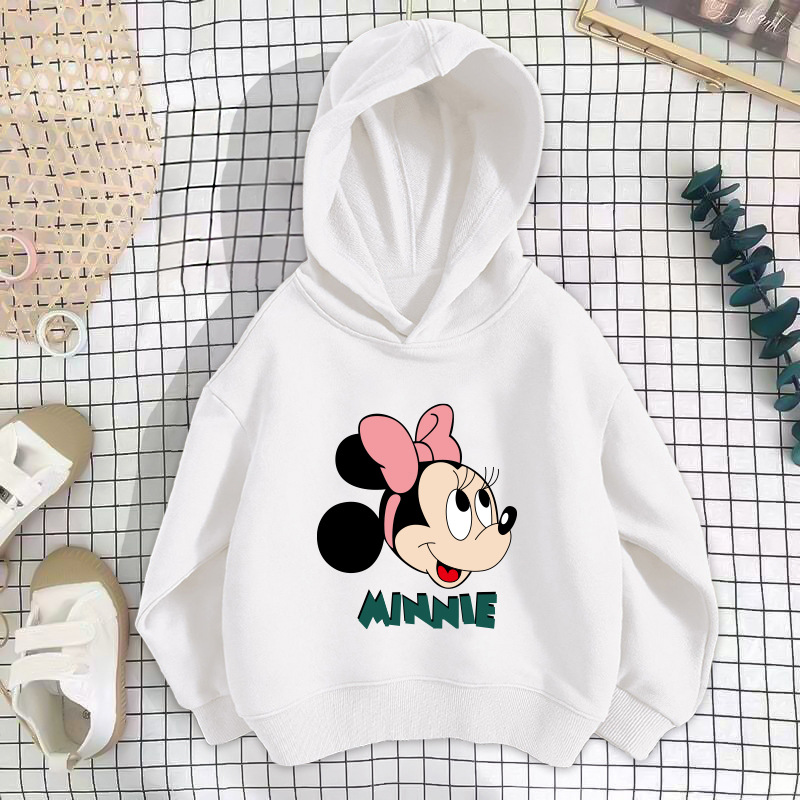 White green letter minnie sweatshirt