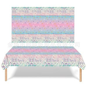Nappe écailles de poisson rose 137*274