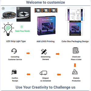 Gaming Ambient PC Backlight Music Color Sync 5V Powered RGBIC <strong>LED</strong> Strip Monitor Backlight for Computer 24 - 34 Inch Screen - Product Image 3